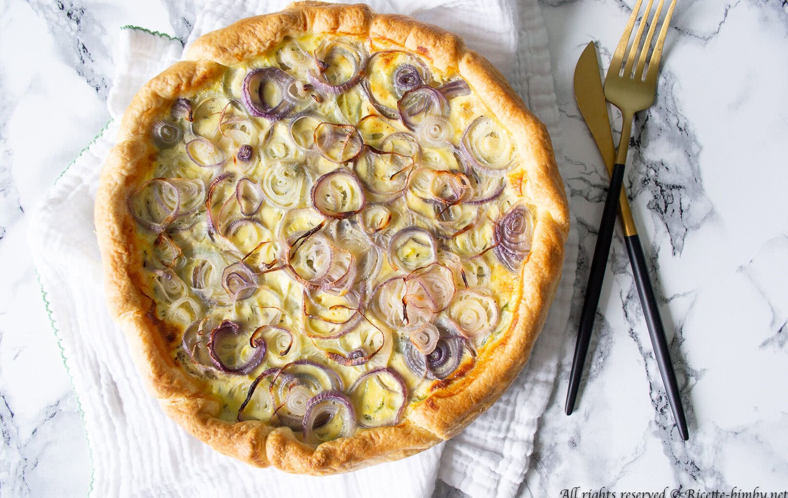 Torta salata zucchine e cipolle di Tropea Bimby
