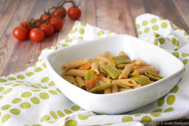 Pasta con taccole e pomodorini Bimby
