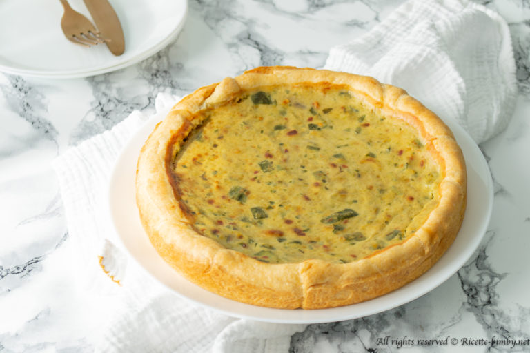 Torta salata zucchine e porri Bimby