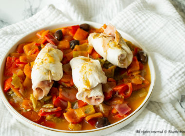 Involtini di pollo con peperoni Bimby