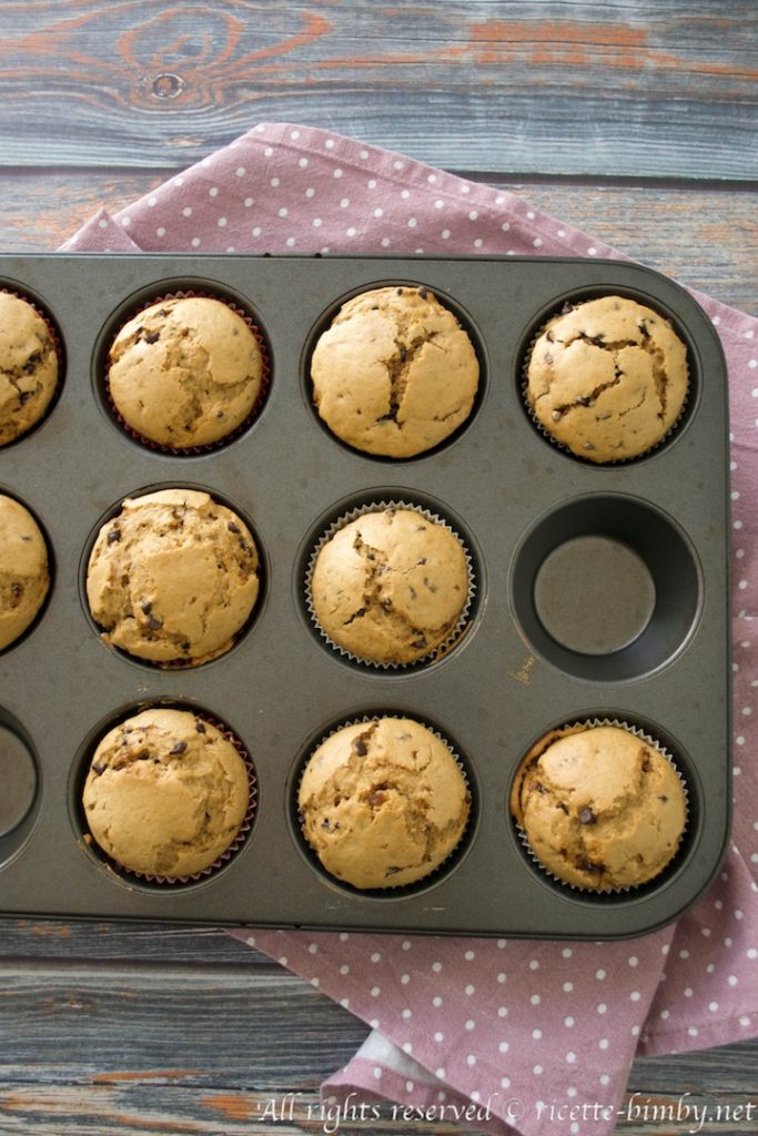 Muffin con gocce di cioccolato bimby