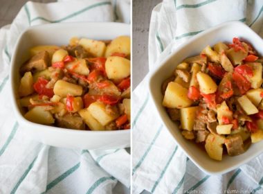 Seitan con peperoni e patate Bimby