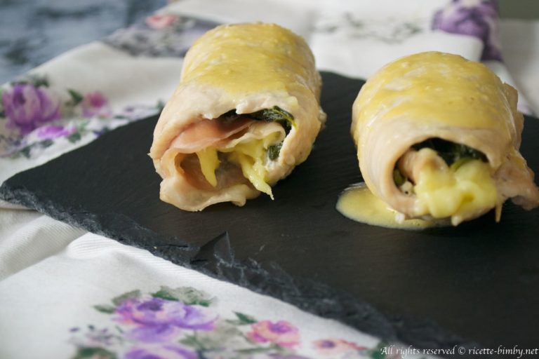 Involtini di tacchino e spinaci Bimby