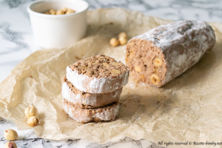 Salame di cioccolato al latte e ricotta Bimby