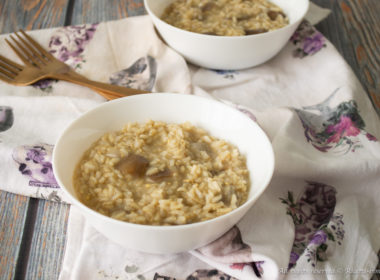 Risotto integrale alle melanzane Bimby