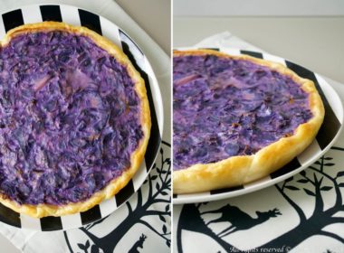 Torta salata al cavolo cappuccio viola Bimby