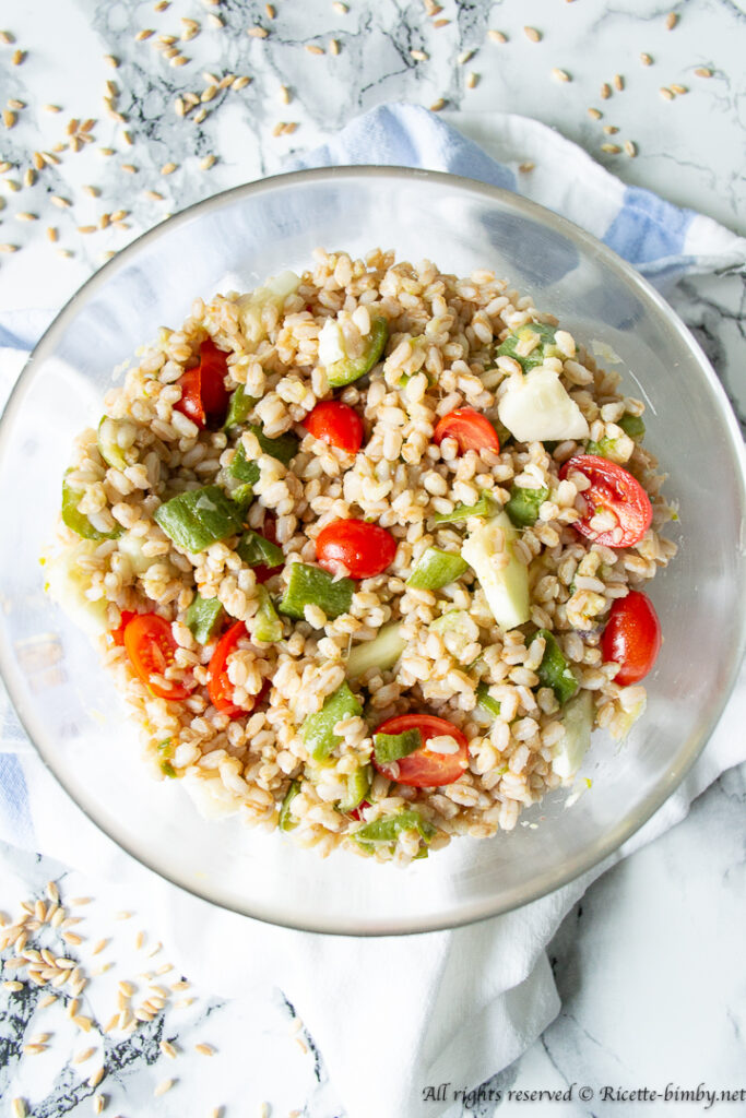 Insalata di farro con zucchine bimby