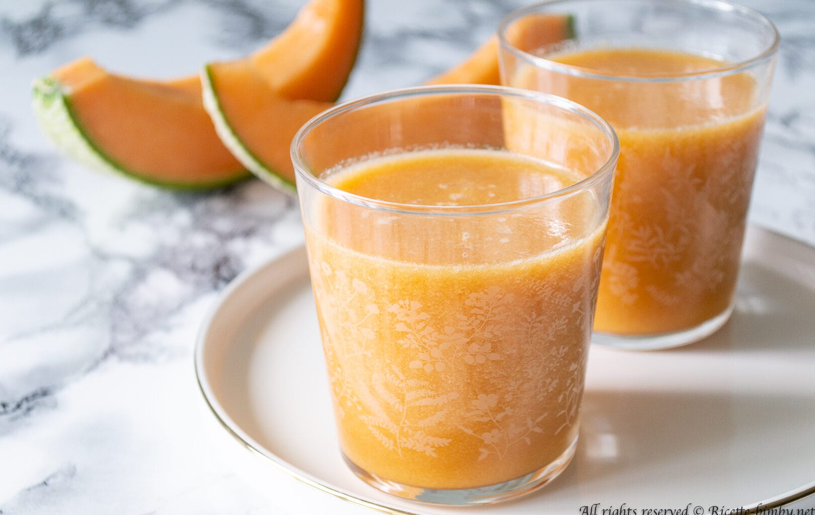 Frullato melone e albicocche Bimby