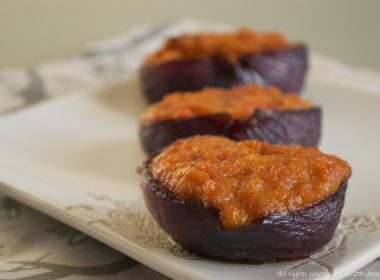 Cipolle rosse ripiene di zucca Bimby