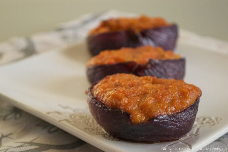 Cipolle rosse ripiene di zucca Bimby