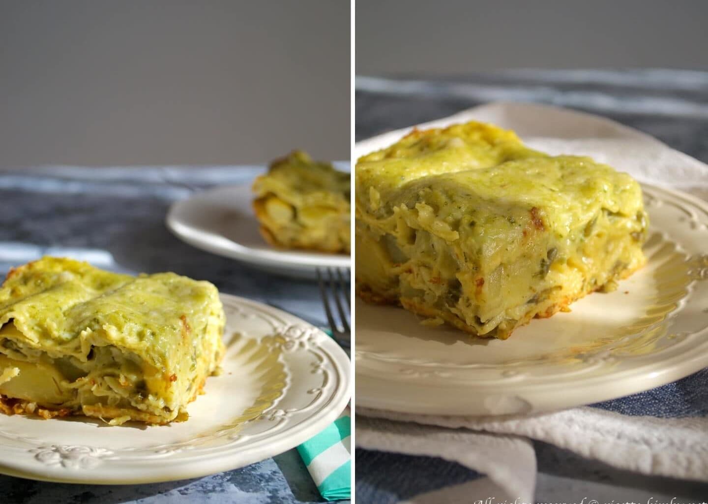 Lasagne al pesto, patate e fagiolini Bimby