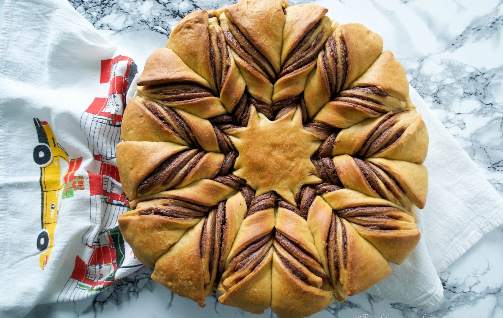 Fiore di brioche alla Nutella Bimby