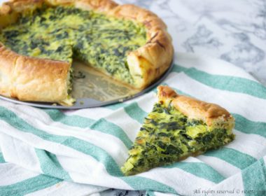 Torta salata porri e spinaci Bimby
