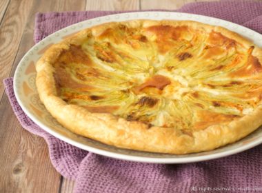 Torta salata con fiori di zucca Bimby
