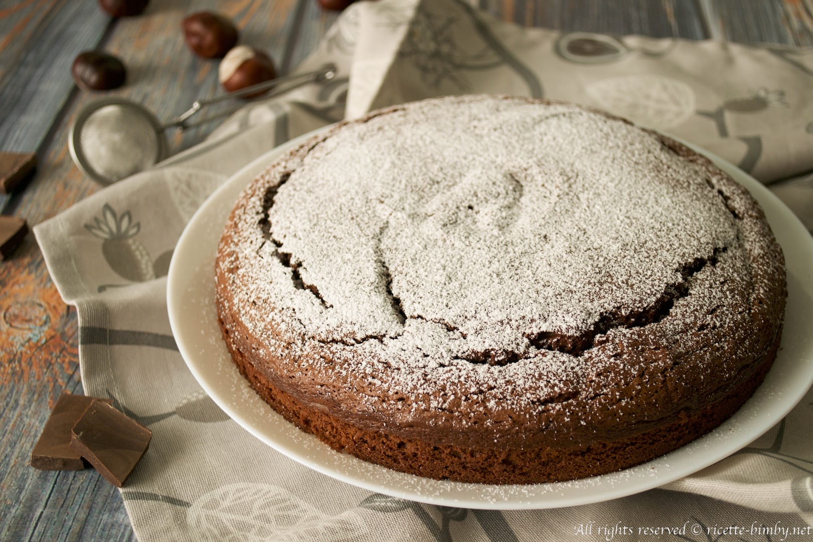 Torta al cioccolato e farina di castagne Bimby • Ricette Bimby