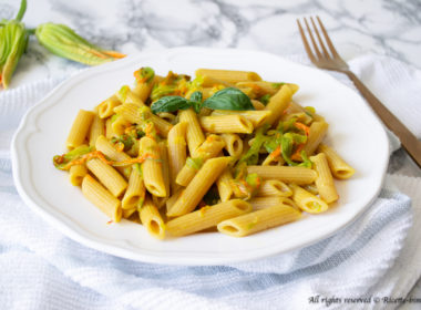 Pasta fiori di zucca e zafferano Bimby